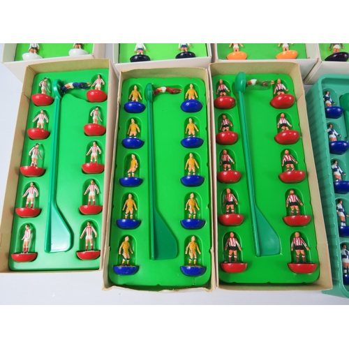 1063 - Ten boxed vintage Subbuteo teams. (one is missing a goal keeper)