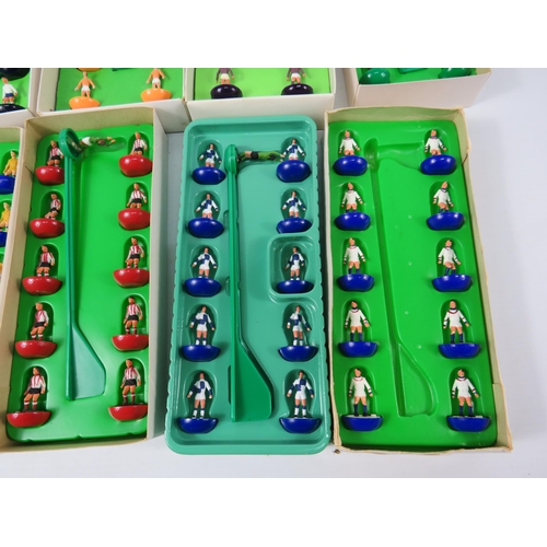 1063 - Ten boxed vintage Subbuteo teams. (one is missing a goal keeper)