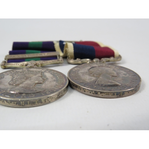 179 - Long Service and General service (Arabian Penninsula)medals Awarded to 4018608 Act Sgt M.L.T Wright ... 