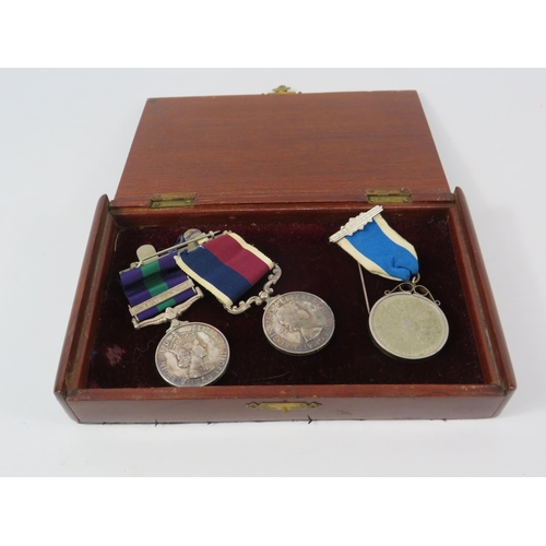 179 - Long Service and General service (Arabian Penninsula)medals Awarded to 4018608 Act Sgt M.L.T Wright ... 