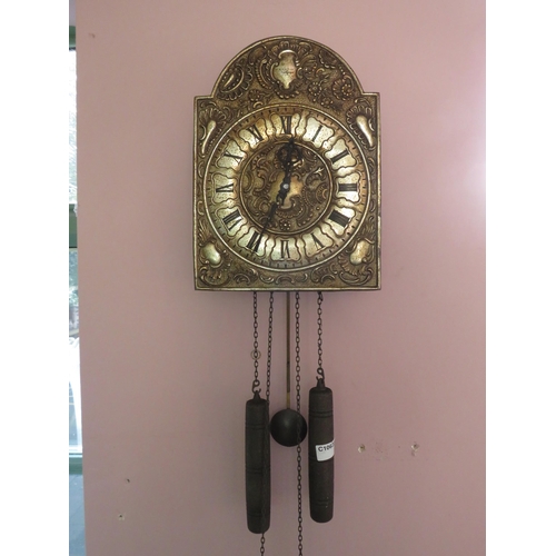 194 - Vintage German wall mounted pendulm clock by Kienzle in running order.