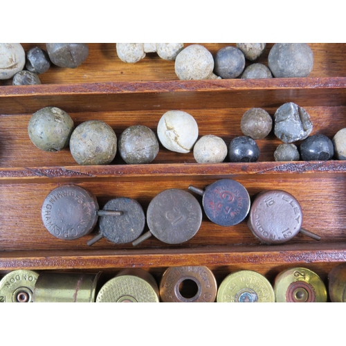 359 - Large selection of Metal dectecting finds relating to bullets, shell casing, antique lead pistol sho... 