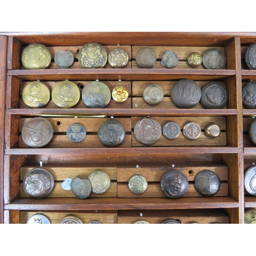 360 - Large selection of antique buttons mainly military related.