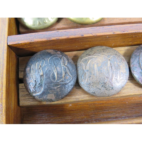 360 - Large selection of antique buttons mainly military related.