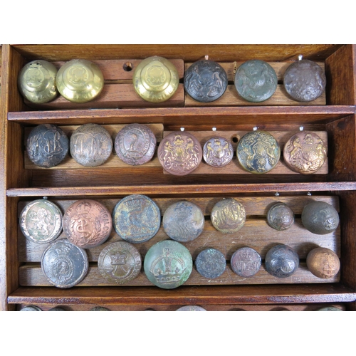 360 - Large selection of antique buttons mainly military related.