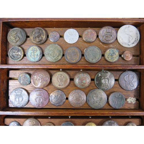 360 - Large selection of antique buttons mainly military related.