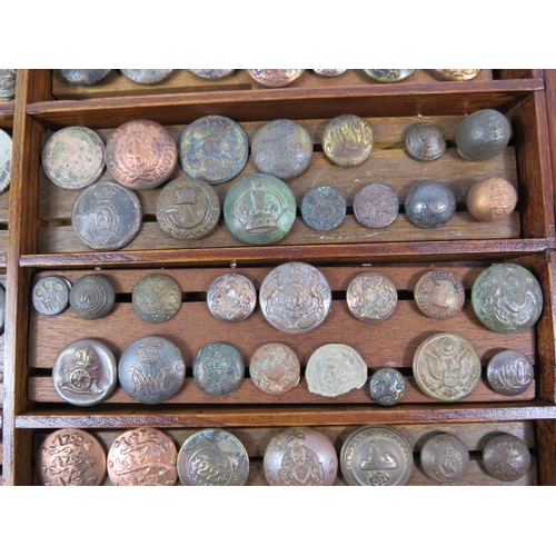 360 - Large selection of antique buttons mainly military related.