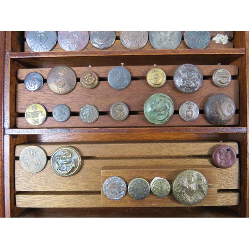 360 - Large selection of antique buttons mainly military related.