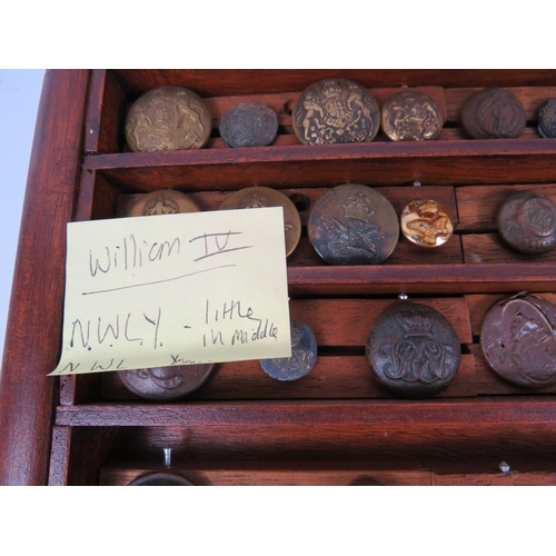 360 - Large selection of antique buttons mainly military related.