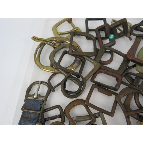 361 - Selection of metal dectecting find antique buckles.