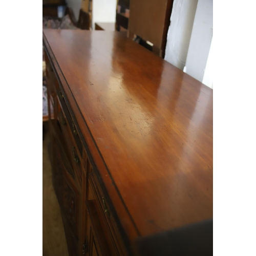 1208 - Early 20th Century Mahogany Sideboard with carved panel decoration.  In very good condition.  Dimens... 