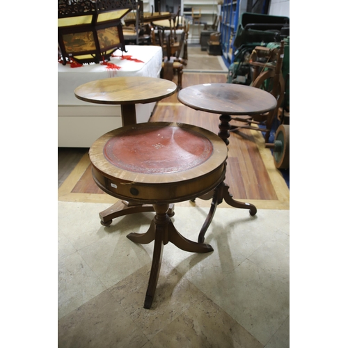 1225 - Three Occasional tables. One with drawers. See photos.