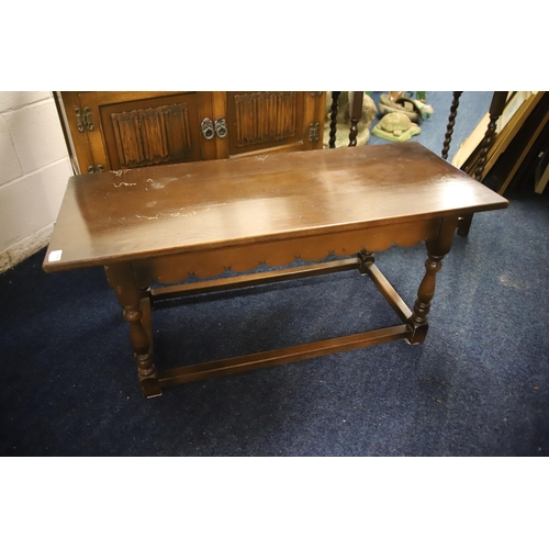 1228 - Mixed furniture lot to inlcude old charm cupboard,, Occasional table plus one other low console tabl... 