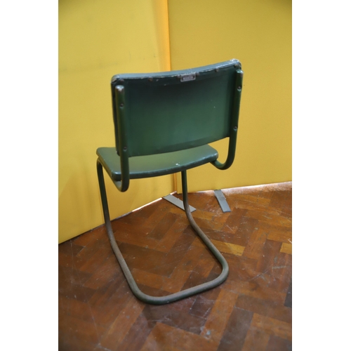 910 - Industrial Machinists Chair by Du-Al with tubular steel frame. In good order. See photos.