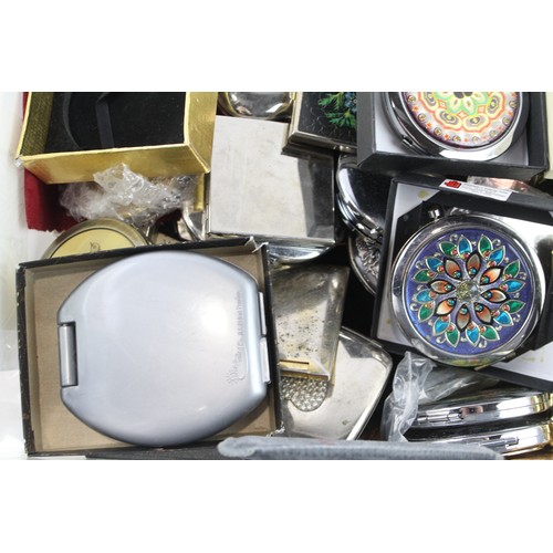 415 - Powder Compacts Vintage Assorted Inc Brass Stratton Floral Boxed Etc Joblot 575051