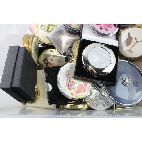 416 - Powder Compacts Vintage Assorted Inc Brass Stratton Floral Boxed Etc Joblot 575052