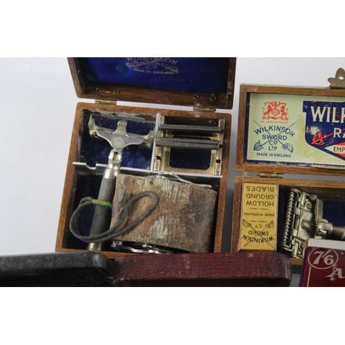 427 - Vintage Razors in Cases Inc Gillette Wilkinson Sword Valet Auto Strop 639088