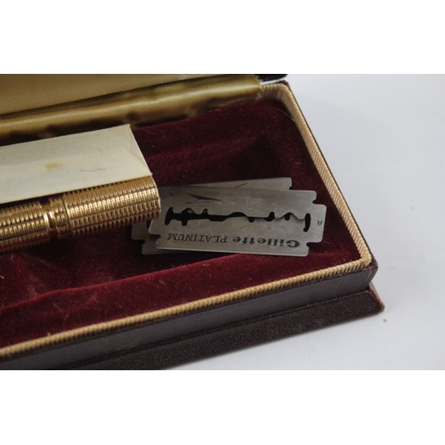 429 - Vintage Boxed Gold Plated Gillette Adjustable Razor 701418