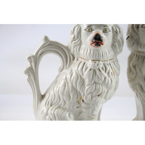 446 - Pair of Staffordshire Style Spaniel Dog Jugs 574848