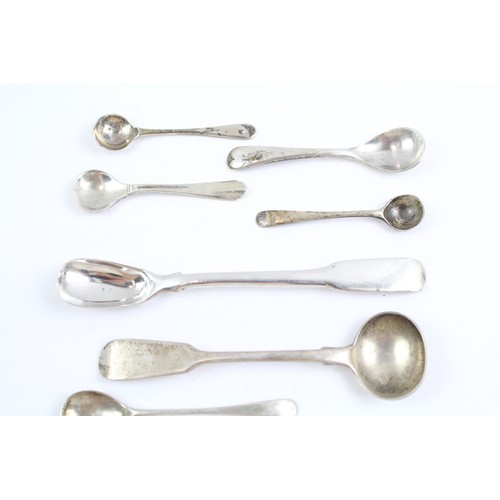 490 - 10 x Antique / Vintage .925 Sterling Silver Codiment Spoons Inc Victorian (64g) 657418