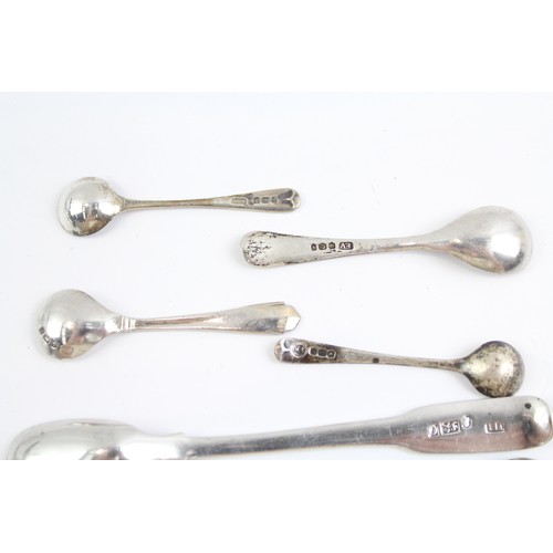 490 - 10 x Antique / Vintage .925 Sterling Silver Codiment Spoons Inc Victorian (64g) 657418