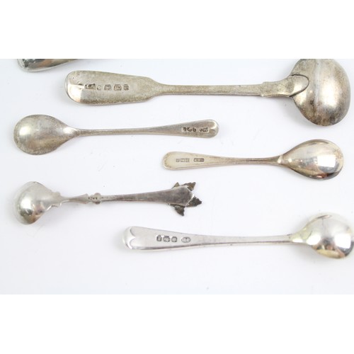 490 - 10 x Antique / Vintage .925 Sterling Silver Codiment Spoons Inc Victorian (64g) 657418