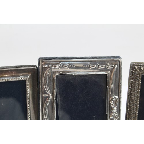 501 - 3 x Vintage Hallmarked .925 Sterling Silver Photograph Frames (384g) 2331334