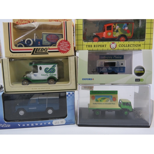 1077 - Nine boxed diecast vehicles, Oxford, Vanguard, Pocketbond etc.