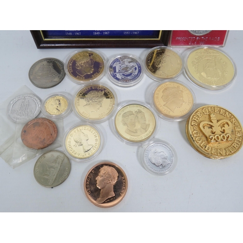 293 - Selection of Uk Coins, some framed under glass plus a selection of other coins to include a Copper W... 