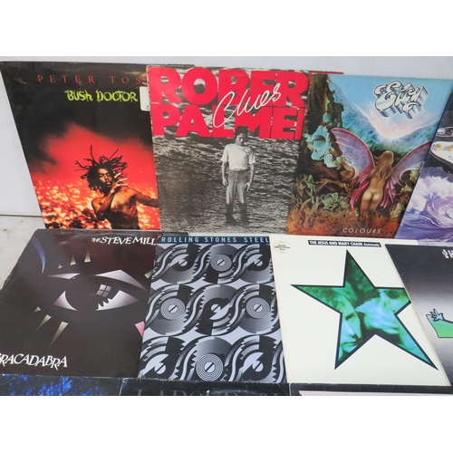 300 - Fifteen Vinyl Rock and Pop LP' Albums by various artists to include Rplling Stones, Robert Palmer, S... 