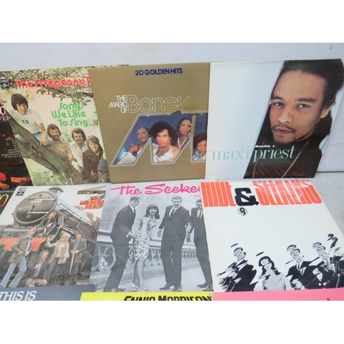 302 - Fifteen Vinyl Rock and Pop LP' Albums by various artists to include, Gilbert O Sulivan, Boney M, Fil... 