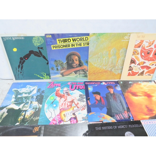 308 - Fifteen Vinyl Rock and Pop LP' Albums by various artists to include, Frank Zappa, thompson Twins,  J... 