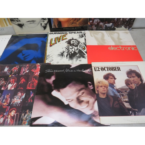 314 - Fifteen Vinyl Rock and Pop LP' Albums by various artists to include, U2, Ultravox, Steve Harley, Ste... 