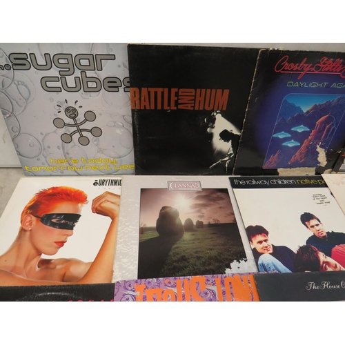 317 - Fifteen Vinyl Rock and Pop LP' Albums by various artists to include, U2, Clannad, eurythmics, Jesus ... 