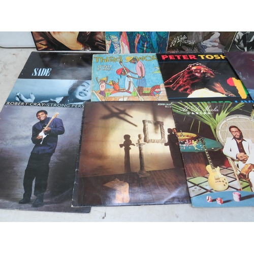 319 - Fifteen Vinyl Rock and Pop LP' Albums by various artists to include, Sade, Barker James Harvest, Ian... 