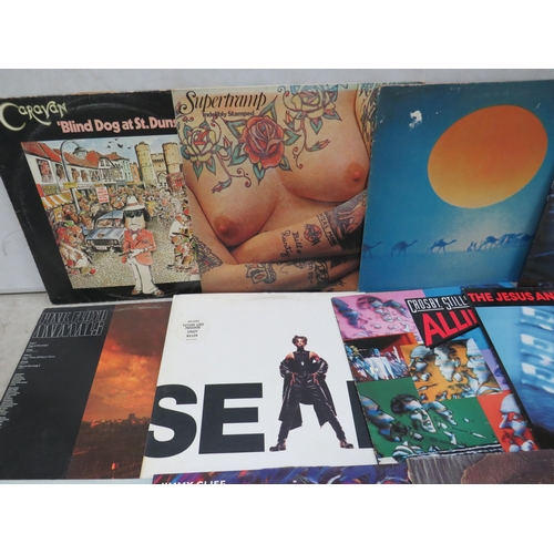 320 - Fifteen Vinyl Rock and Pop LP' Albums by various artists to include, Seal, Supertramp, Jesus & Mary,... 