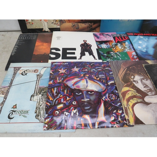 320 - Fifteen Vinyl Rock and Pop LP' Albums by various artists to include, Seal, Supertramp, Jesus & Mary,... 