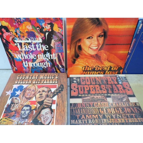 323 - Six Multi Record Boxed Sets by James Last, Country etc, see photos