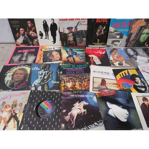 335 - Approx 100+ Vinyl 45's Singles from the 1980's era. See photos