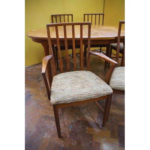 926 - Mid 20th Century, Mc'intosh Teak Extending Dining Table with six chairs ,  Some slight marking to ta... 