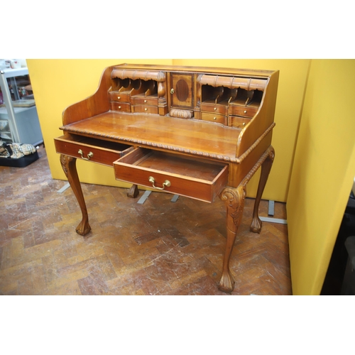 934 - Vintage Style Desk Bureau with multiple drawers and hidden drawers. H:41 x W:44 x D:25 inches in ver... 