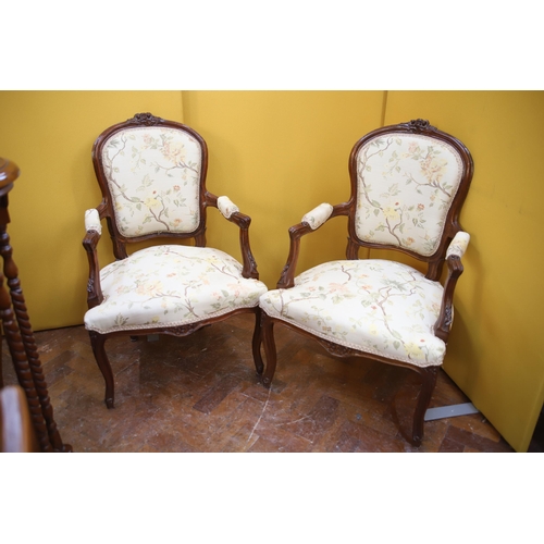 938 - A pair of 19th Century armchairs which are in very good condition and nicely upholstered.  See photo... 