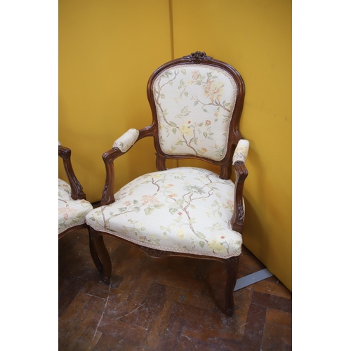 938 - A pair of 19th Century armchairs which are in very good condition and nicely upholstered.  See photo... 