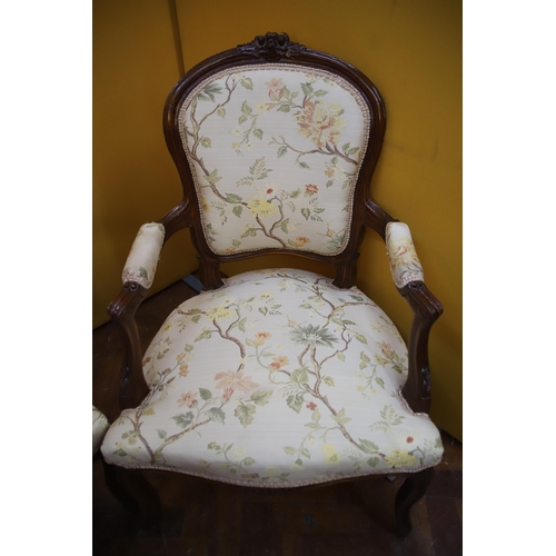 938 - A pair of 19th Century armchairs which are in very good condition and nicely upholstered.  See photo... 