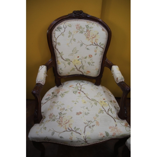 938 - A pair of 19th Century armchairs which are in very good condition and nicely upholstered.  See photo... 