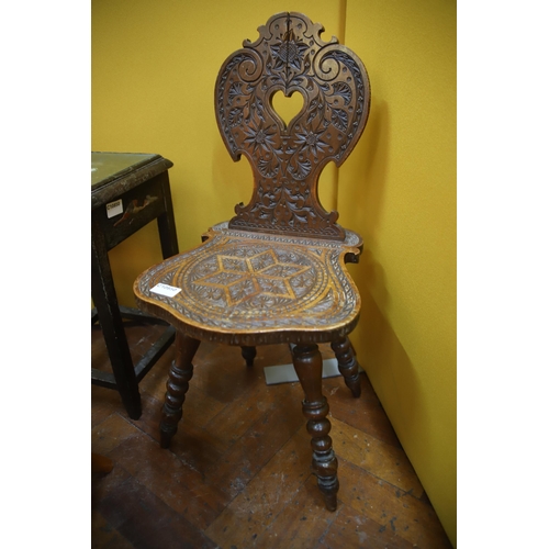 942 - Selection of Middle eastern carved tables and a chair together with Glass topped chinese table. See ... 