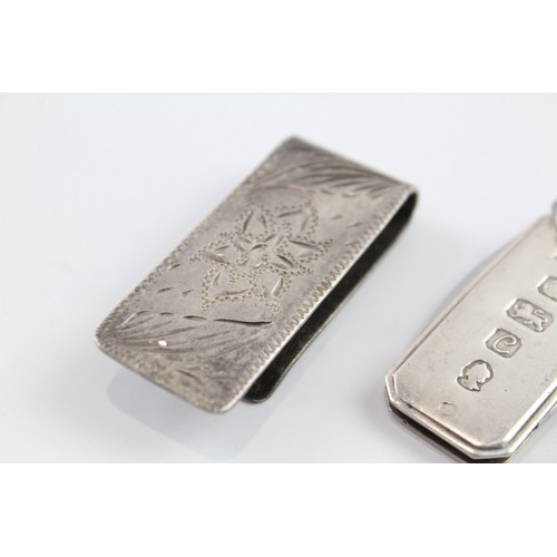 503 - 2 x Vintage .925 Sterling Silver Pocket Knife & Money Clip 50g 2331339