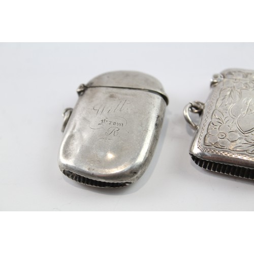 516 - 3 x Antique .925 Sterling Silver Vesta / Match Cases 56g 2331305