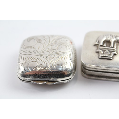 519 - 3 x Vintage .925 Sterling Siver Pill / Trinket Boxes 45g 2331321