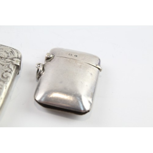 523 - 3 x Antique .925 Sterling Silver Vesta / Match Cases 57g 2331328